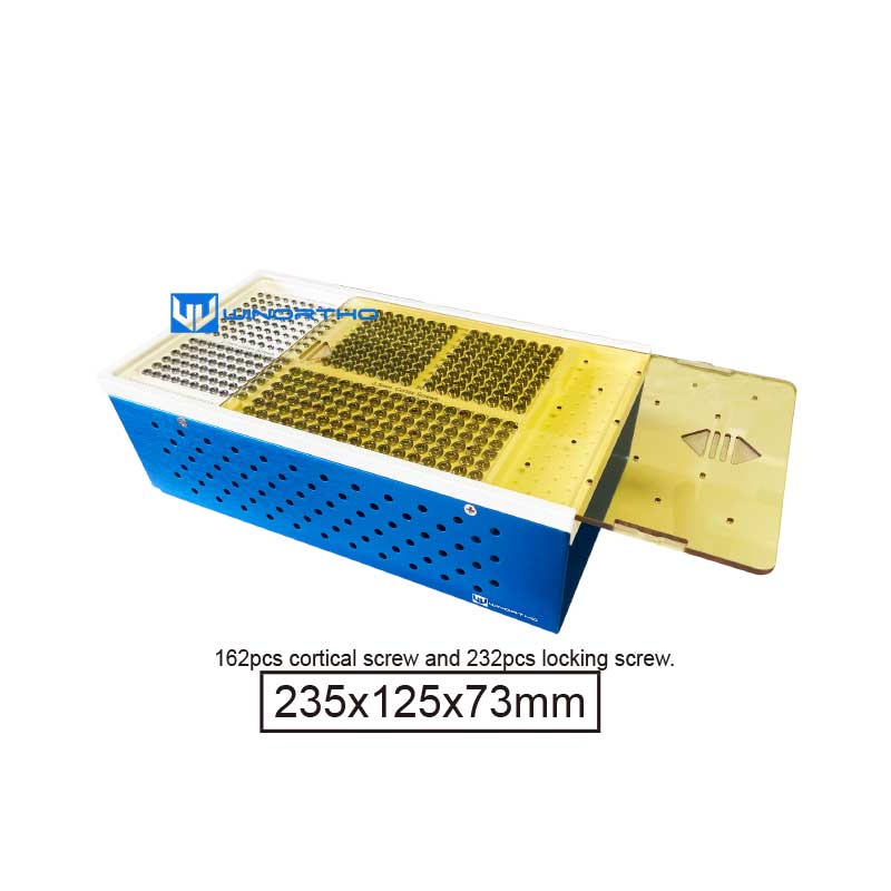 A0 2.7/3.5mm locking screw rack sterilization box cases vet veterinary orthopedic instruments pet animals dog surgical tools winortho tplo LCP