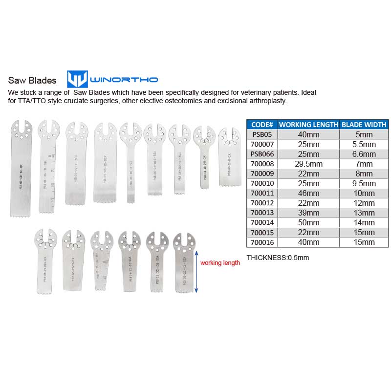 saw blades TTA/TTO veterinary orthopedic instruments power tools drill bits ao pet animals surgical tools winortho