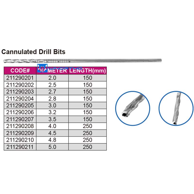 Cannulated Drill Bits orthopedic drill bits vet veterinary orthopedic instruments pet animals surgical tools