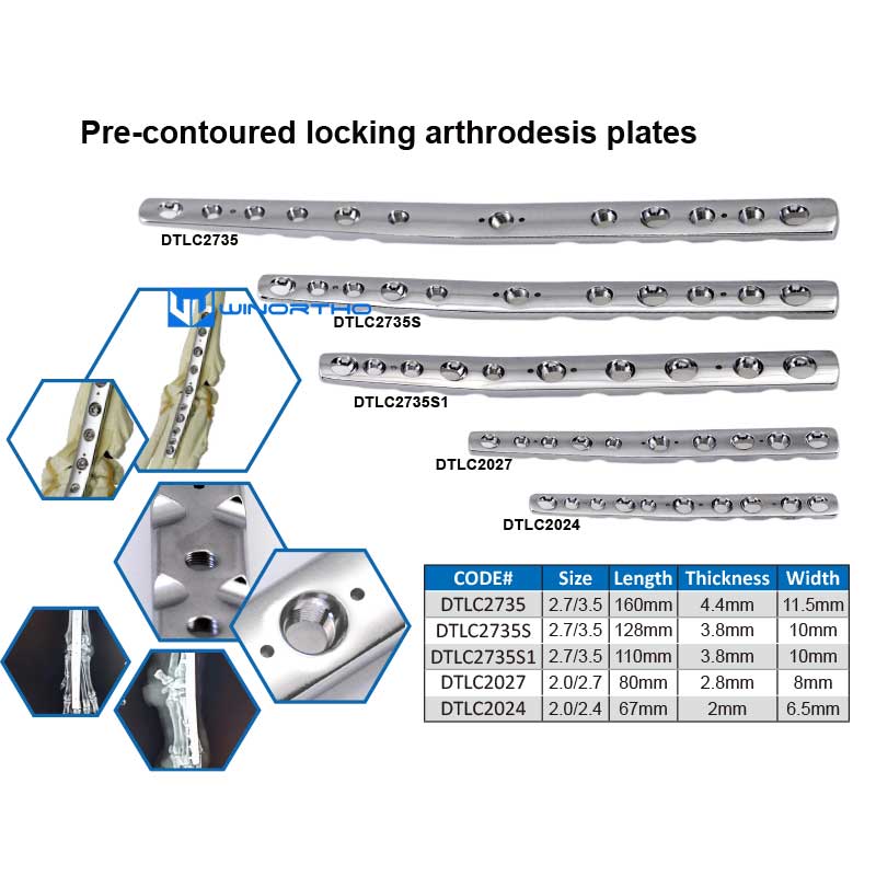 Locking Prebent Pancarpal Arthrodesis Plates ao vet veterinary orthopedic instruments animal dog cat surgical tools synthes