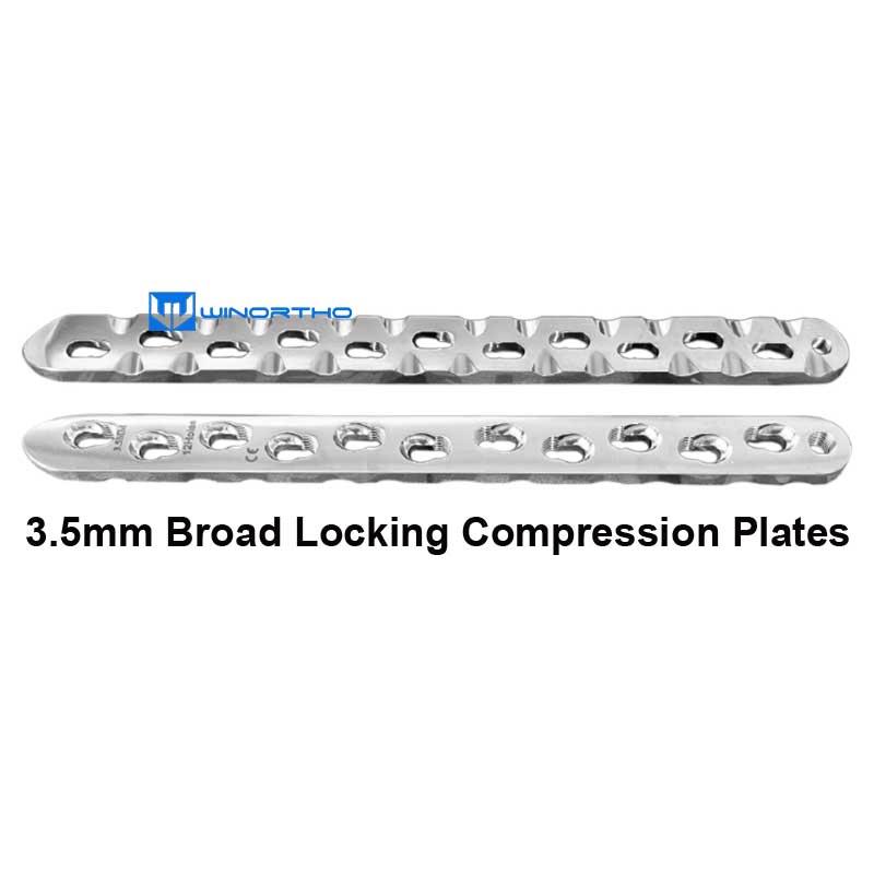 3.5mm Broad LCP 316LVM stainless steel compression locking bone plates screws ao vet pet animall tools veterinary orthopedic winortho