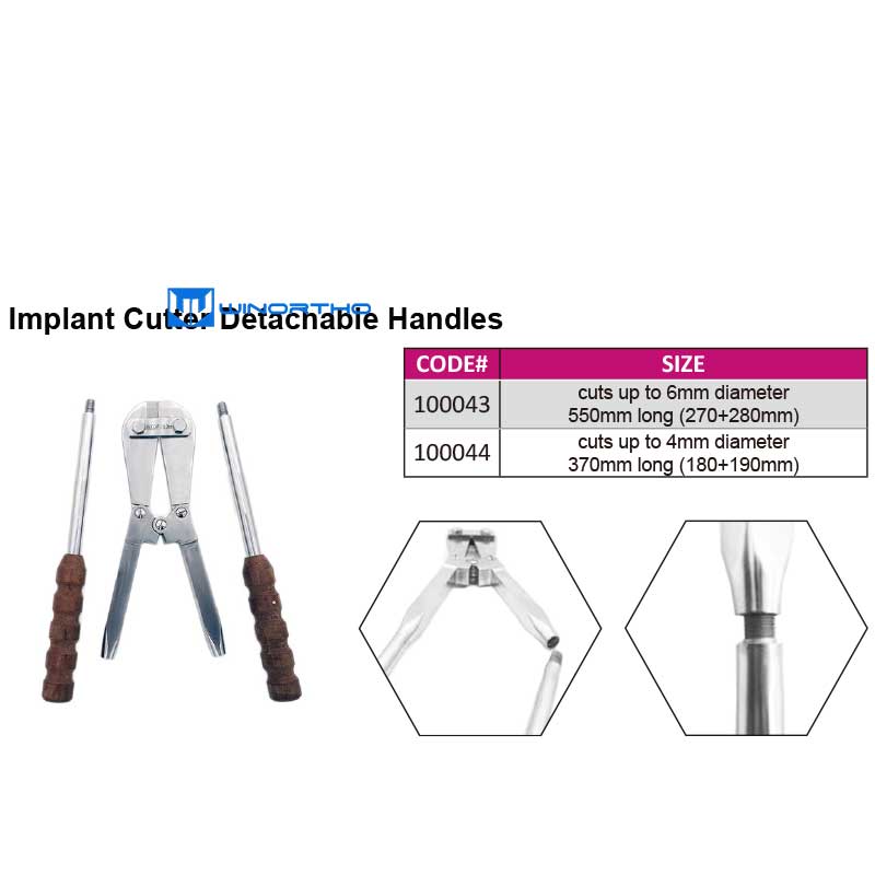 Implant Cutter Detachable Handles bone plate screws vet pet animals orthopedic instruments