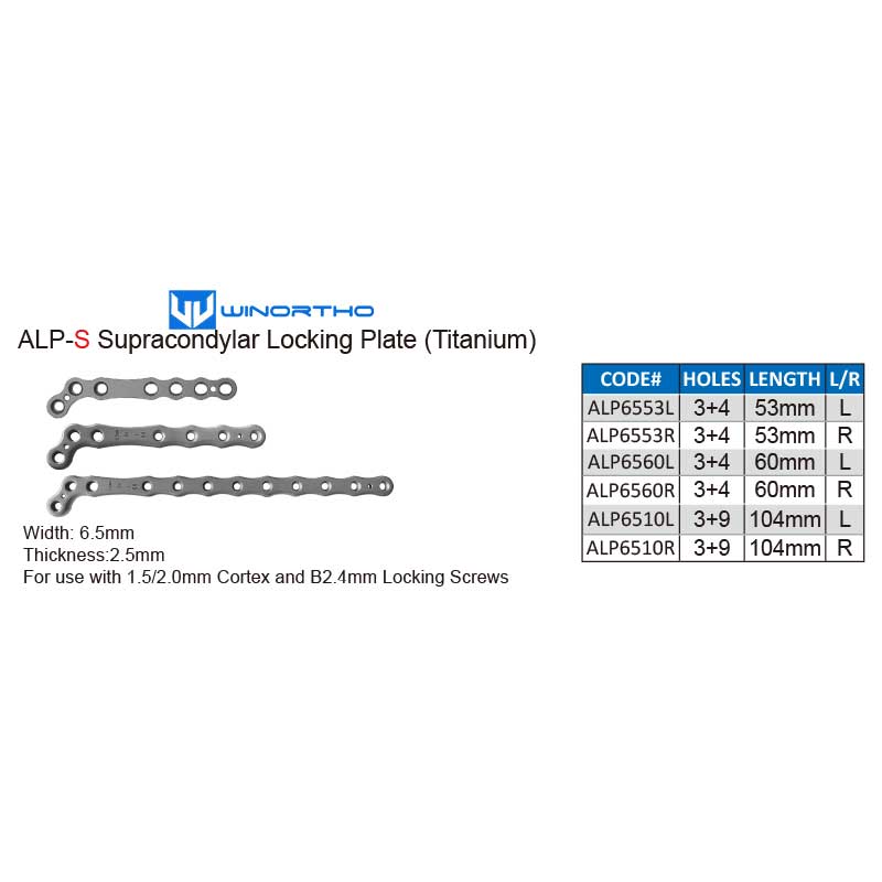 Supracondylar Locking Plate (Titanium) ALPS winortho ao vet veterinary orthopedic instruments tools pet animals surgical medical supplies