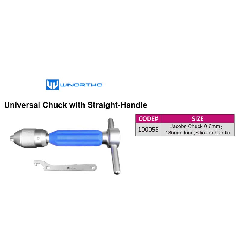 Universal Chuck with Straight-Handle 0-6mm vet veterinary orthopedic PRCL ALPS locking plate system wiunortho pet animals dog surgical tools