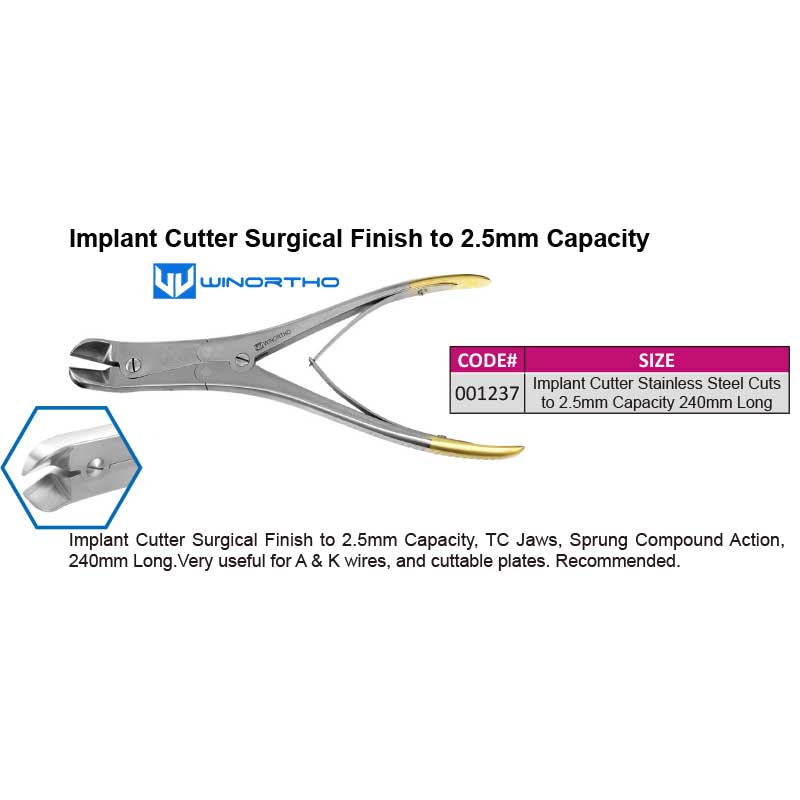 Implant Cutter Surgical Finish to 2.5mm Capacity pet animals orthopedic instruments surgical tools