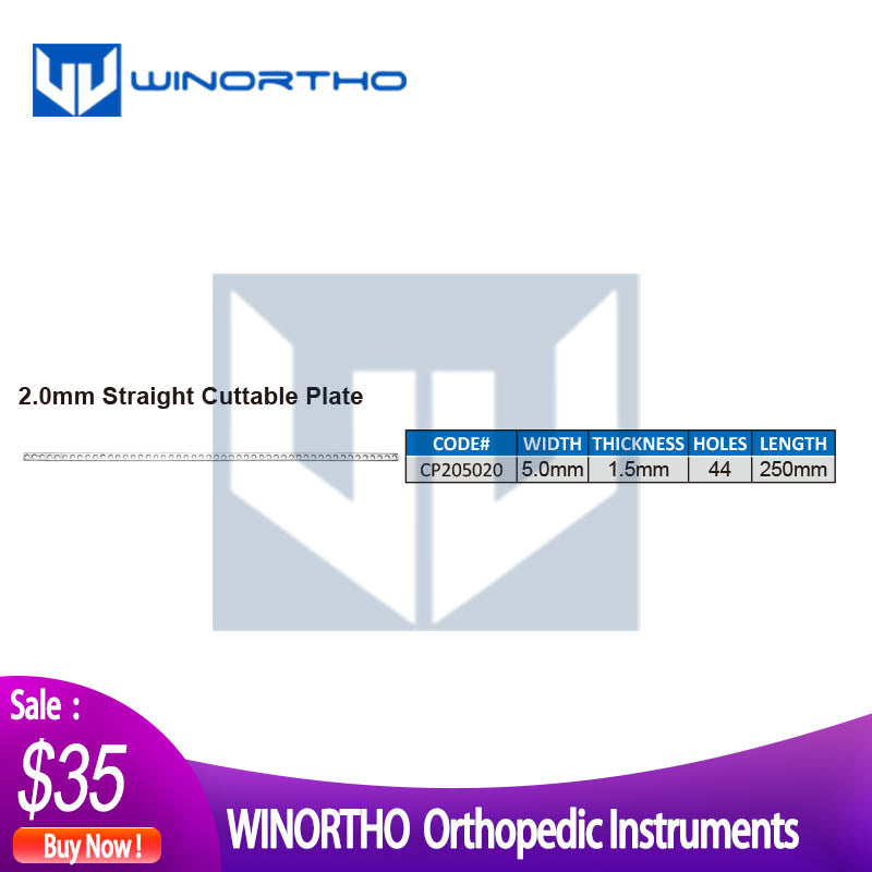 2.0mm cuttable plate 316LVM vet veterinary orthopedic instrument bone locking screw alps winortho