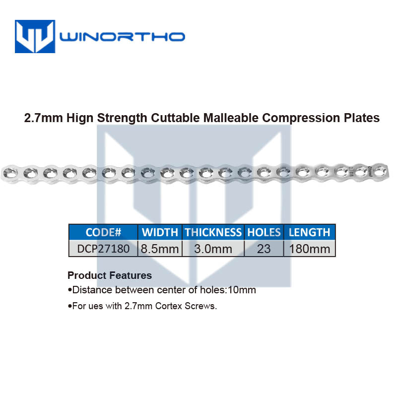2.7mm reconstruction plate veterinary stainless steel vet cuttable bone compression