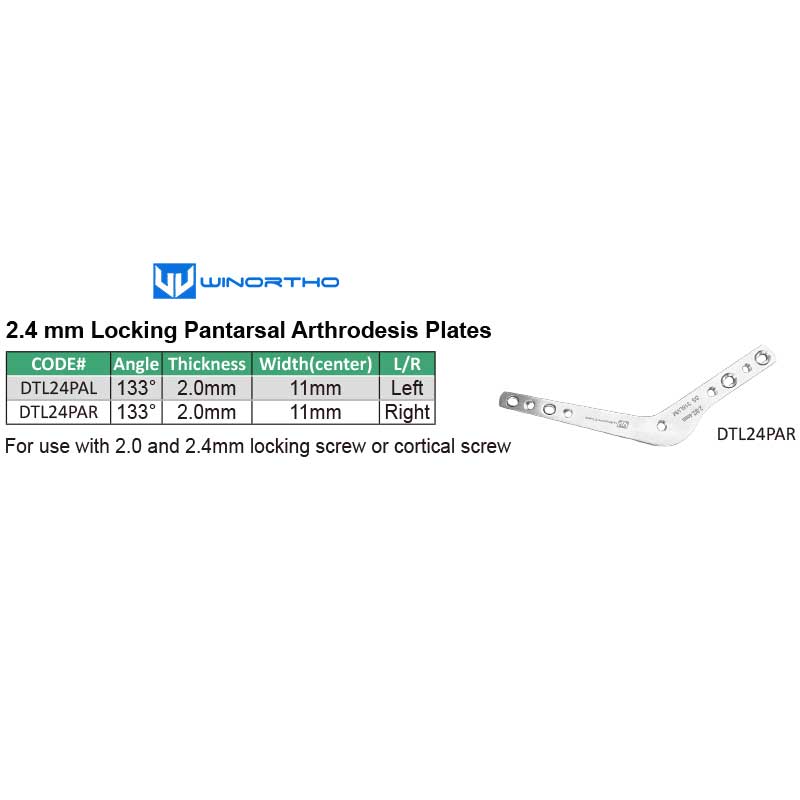 Locking Pantarsal Arthrodesis PLATES vet bone screws veterianry orthopedic animal instruments tools surgical