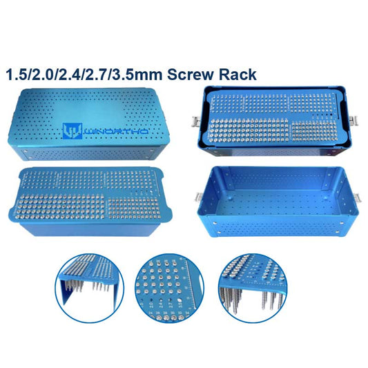 1.5/2.0/2.4/2.7/3.5mm Screw Rack box sterilization case vet pet animals veterinary bone screws surgical equipment