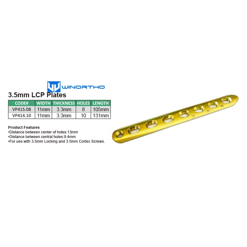 3.5mm Narrow LCP 316LVM stainless steel compression locking bone plates screws ao vet pet animall tools veterinary orthopedic winortho