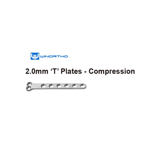 2.0mm ‘T’ Plates - Compression pet animal cat dog bone plates screws veterinary orthopedic instruments