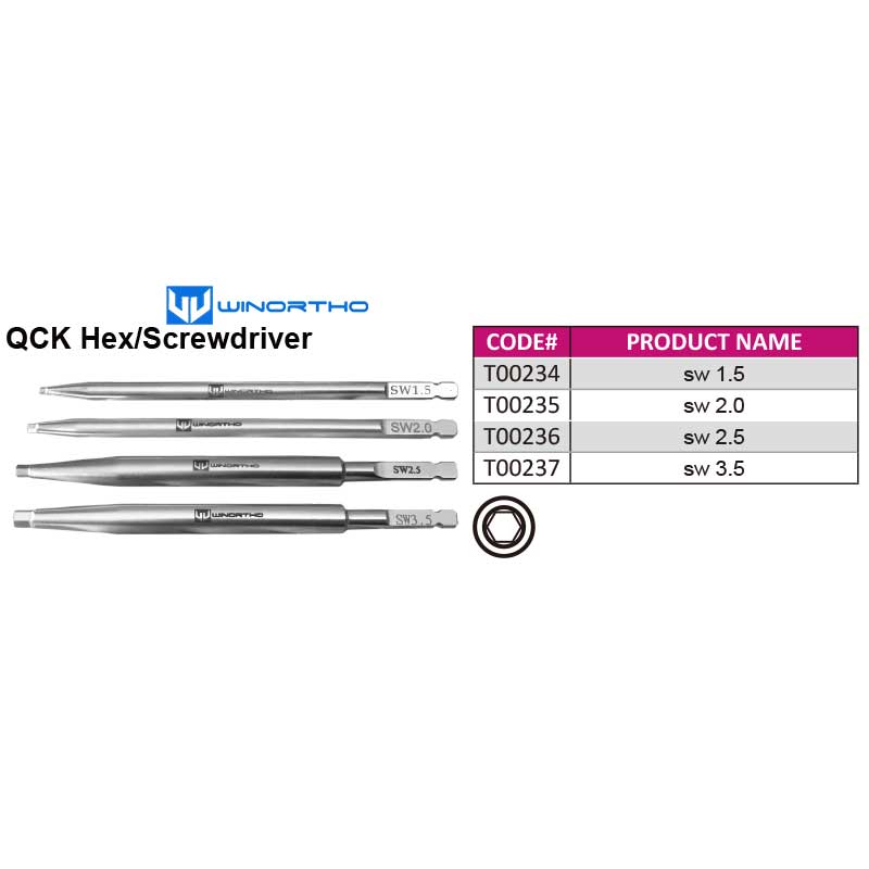 QCK Hex/Screwdriver hex head vet animals orthopedic instruments