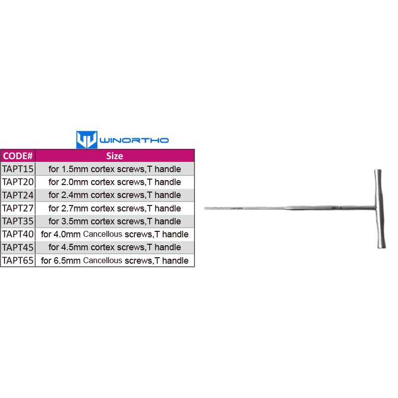 Taps - Quick Release ao T handle vet implants bone screws animals dog cat surgical tools