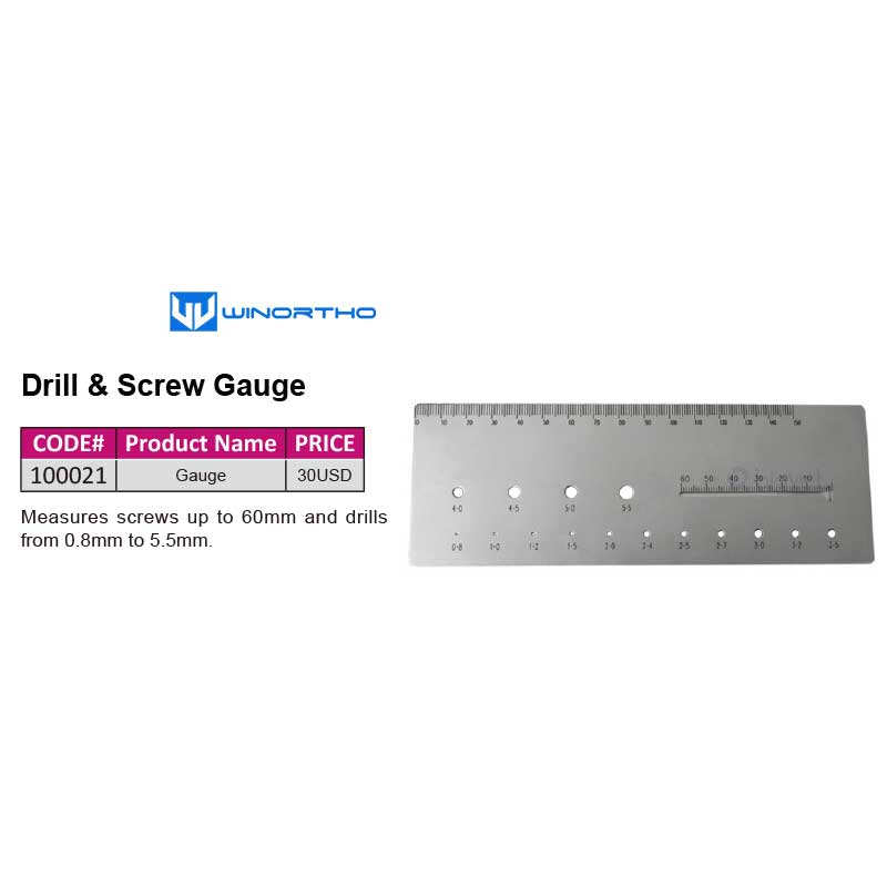Drill & Screw Gauge DEPTH GAUGE vet veterinary orthopedic instruments animals pet tools