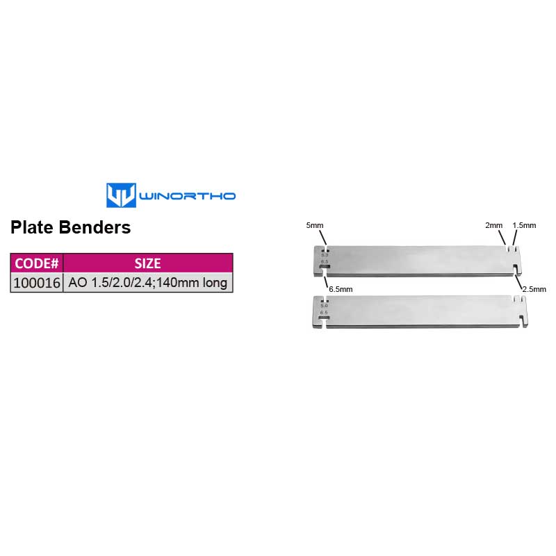 Plate Benders AO 1.5/2.0/2.4;140mm long veterinary bending irons winortho  pet animals tools