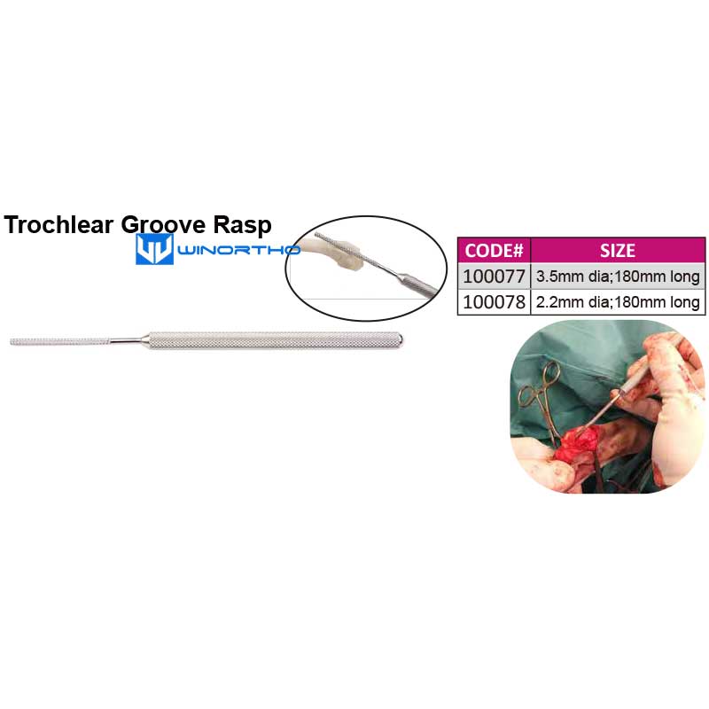 Trochlear Groove BONE Rasp vet veterinary orthopedic instruments animals pet cannine locking plate AO winortho