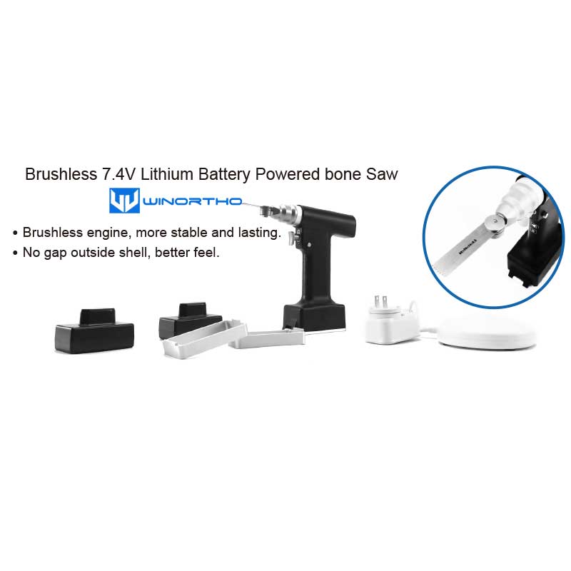 brushless 7.4v Lithium Battery powered bone saw vet veterinary orthopedic winortho instruments pet animals surgical tools