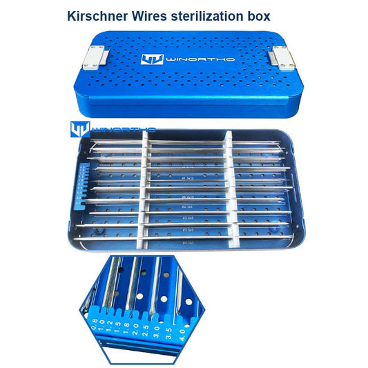 Kirschner Wires sterilization box 275x155x35mm vet veterinary orthopedic instrument bone screw case racks