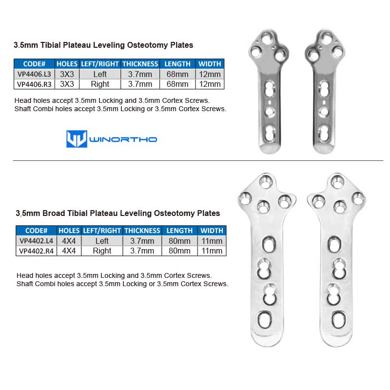 TPLO Locking plate Tibial Plateau Leveling Osteotomy Plates AO vet veterinary orthopedic intruments pet tools  tta