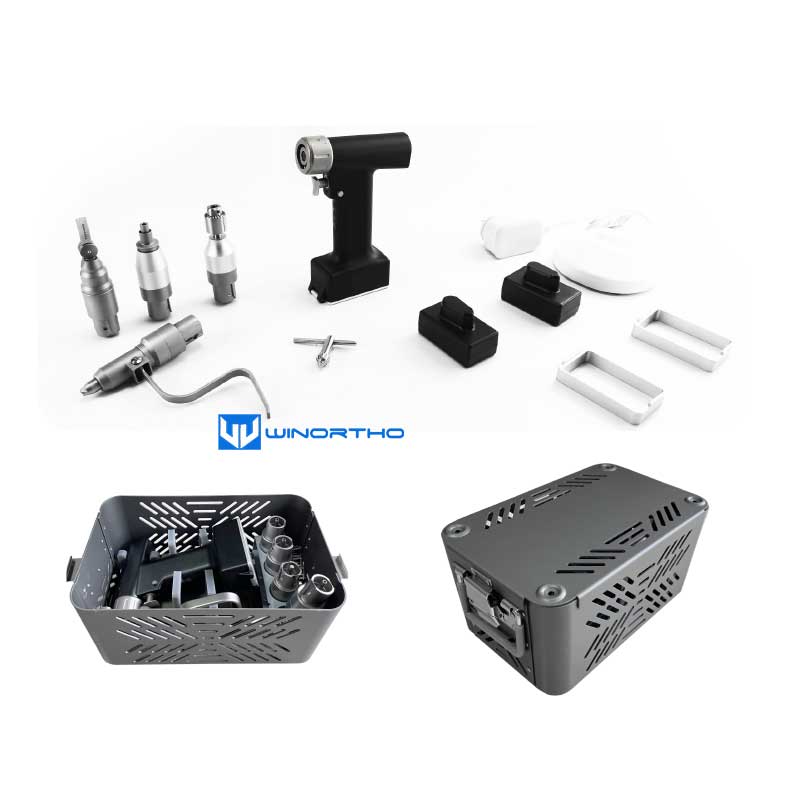 Brushless 7.4V Lithium Battery Powered  Multifunctional Drill&Saw System veterinary orthopedic instrumtns locking screrews bone plates