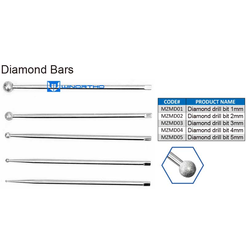micro medical ecectric spine drill surgery diamond  bars drill bits pet animals vet veterinary orthopedic implants
