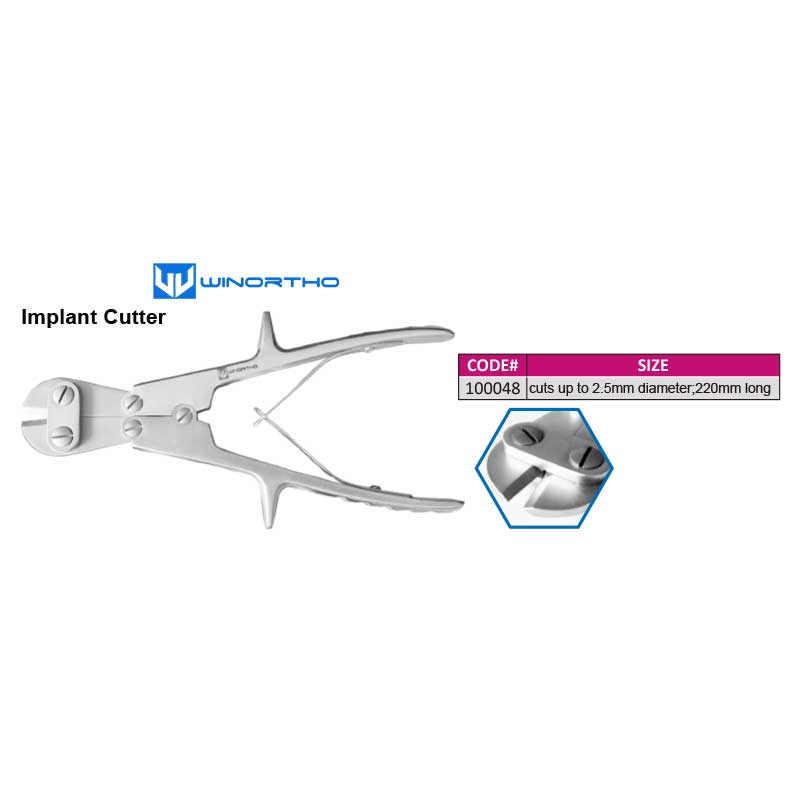 Implant Cutter cuts up to 2.5mm diameter;220mm long pet animals orthopedic instruments vet veterinary bone screws winortho