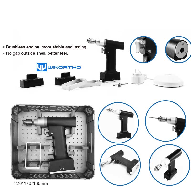 Brushless 7.4V Lithium Battery Powered Micro Cannulated Bone Drill surgical power equipment veterinary orthopedic instruments pet vet animals tools