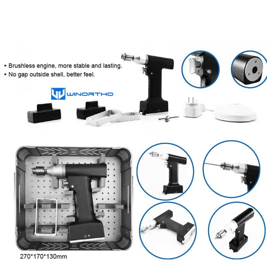 Brushless 7.4V Lithium Battery Powered Micro Cannulated Bone Drill surgical power equipment veterinary orthopedic instruments pet vet animals tools