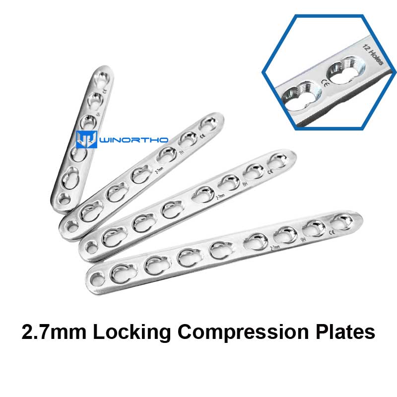 2.7mm LCP 316LVM stainless steel compression locking bone plates screws ao vet pet animall tools veterinary orthopedic winortho