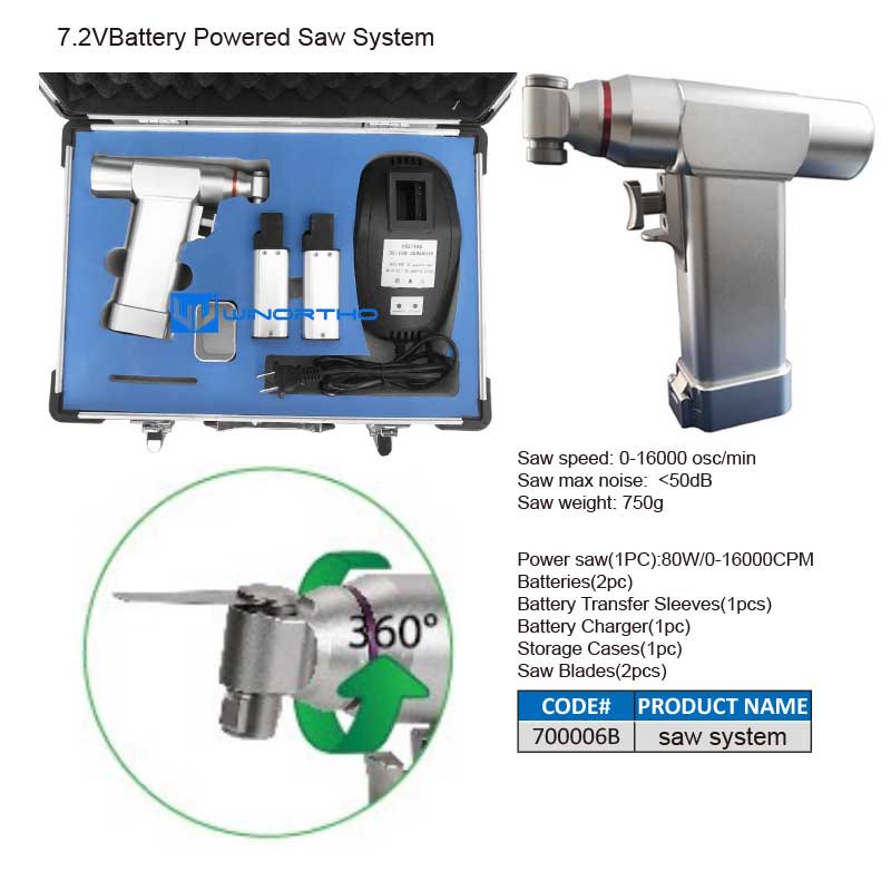7.2V Battery Powered Saw System orthopedic instruments veterinary vet animals pet surgical tools tplo tta winortho