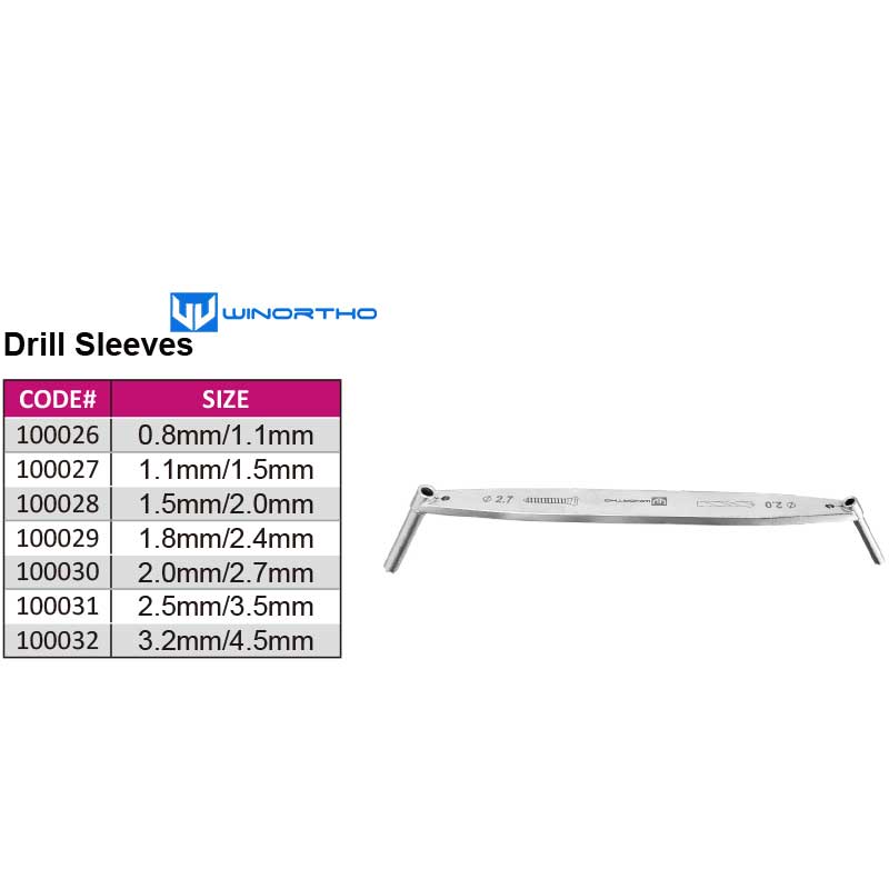Drill Sleeves Universal Drill Guides vet veterinary orthopedic instruments animals pet surgical tools