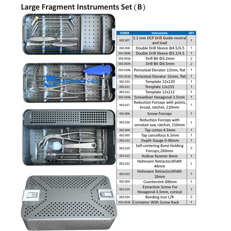 Large fragment instrument set orthopedic instrument trauma  kit   Surgical set surgical tools veterinary supplies vet