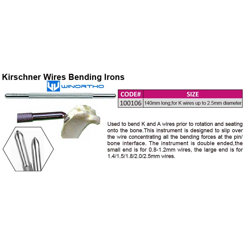Kirschner Wires Bending Irons vet veterinary orthopedic instruments pet animals surgical tools screws pins