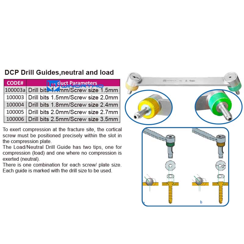 DCP Drill Guides,neutral and load VET veterinary otthopedic instruments animals dog cat pet supplies winortho