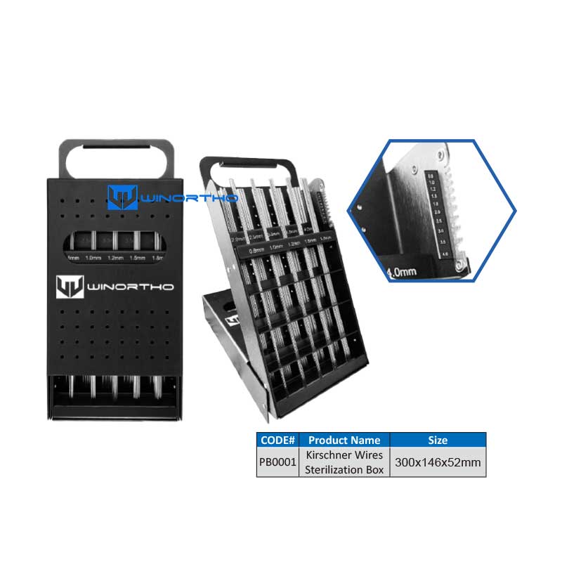Kirschner Wires sterilization box aluminum alloy 312x146x52mm screw case racks veterinary orthopedic vet tools instruments