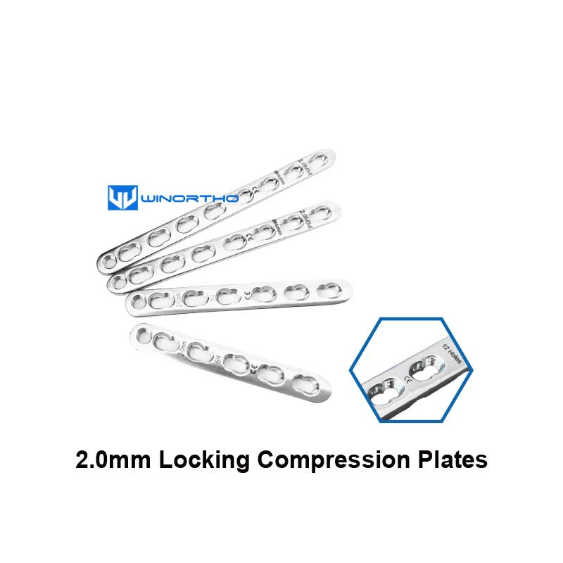 2.0mm LCP 316LVM stainless steel compression locking bone plates screws ao vet pet animall tools veterinary orthopedic winortho