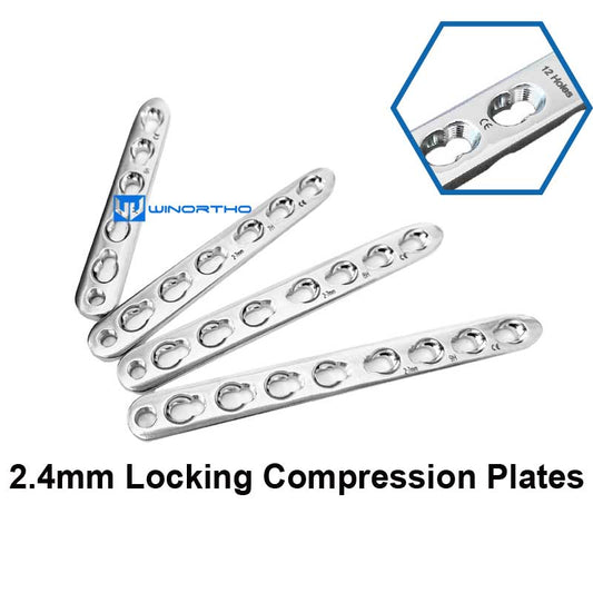 2.4mm LCP 316LVM stainless steel compression locking bone plates screws ao vet pet animall tools veterinary orthopedic winortho