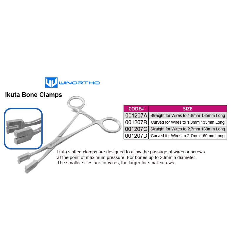 Ikuta Bone Clamps vet veterinary orthopedic instruments pet animals surgical tools bone screws pins locking plate ao