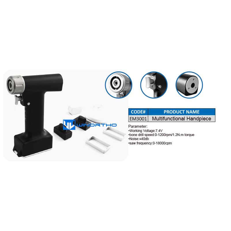 Brushless 7.4V Lithium Battery Powered  Multifunctional Drill&Saw System veterinary orthopedic instrumtns locking screrews bone plates