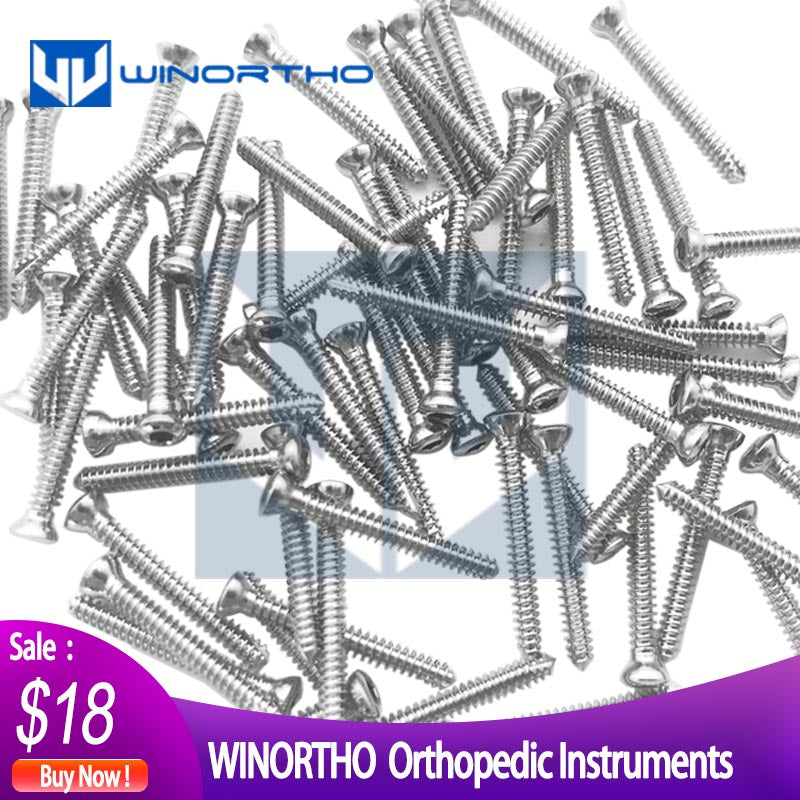 2.0mm stainless steel cortical screws vet veterinary locking pet orthopedic instruments bone plate  winortho tplo alps
